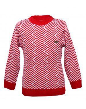 Boys Sweater Zikzak design red